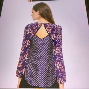 Veronica Beard Floral Silk Blouse 6